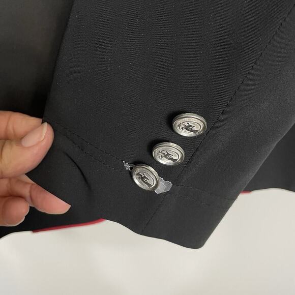 Grand Prix Equestrian Hunt Coat Women Sz 18R (Fits like 10) Black Red Trim Snake - Picture 8 of 16